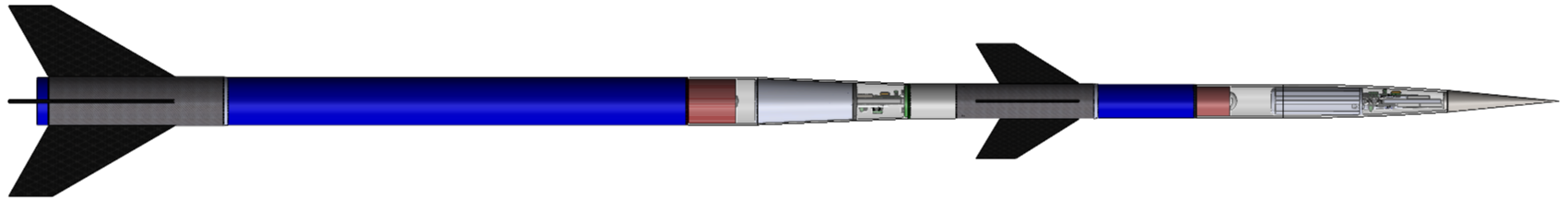 Nimitz two-stage launch vehicle technical representation