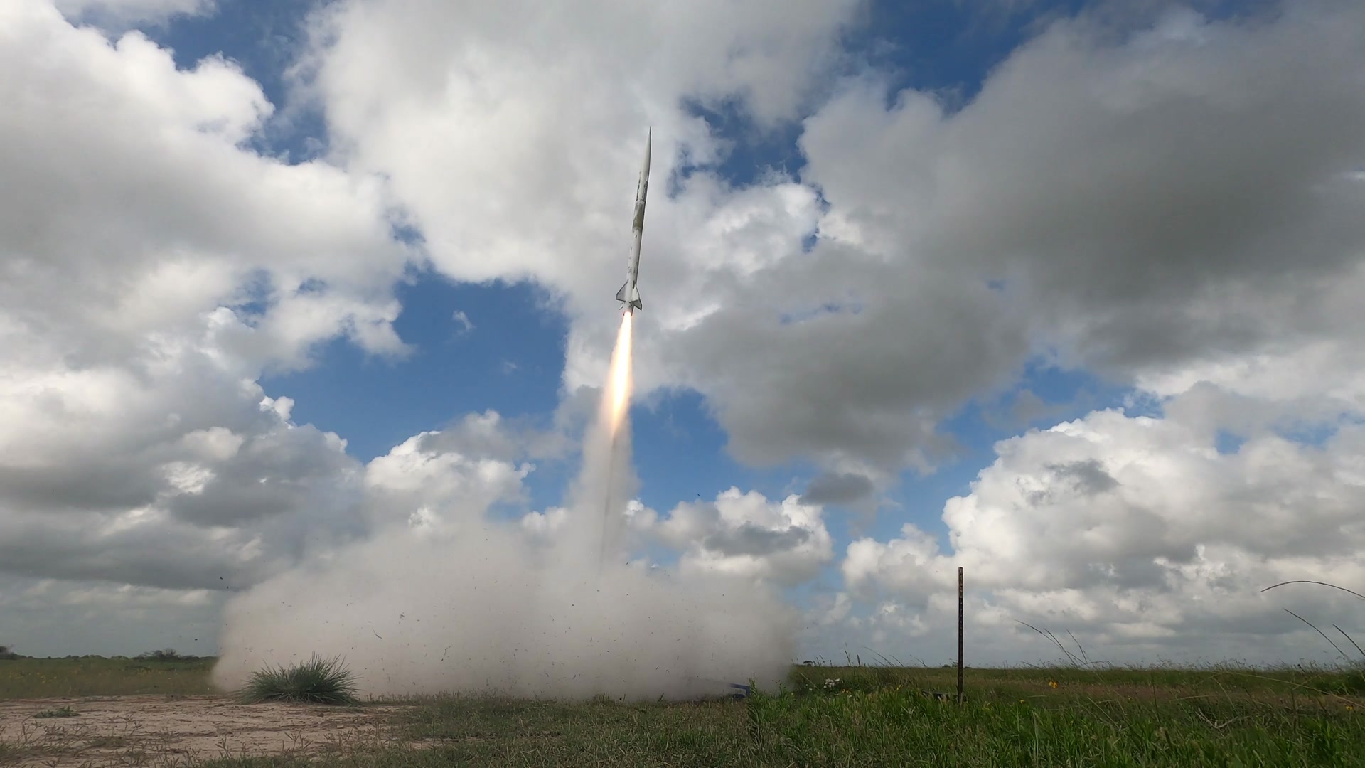 Morpheus launching during a flight test.